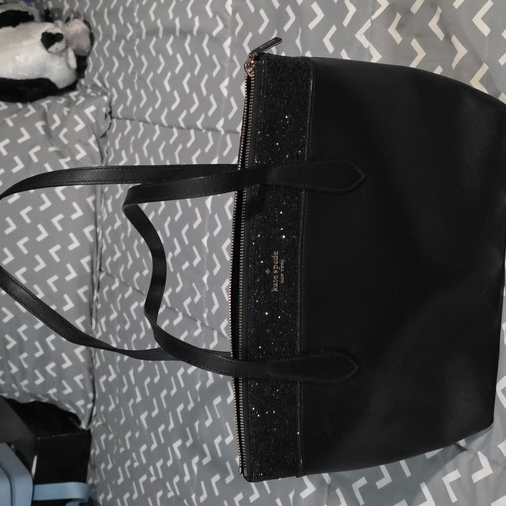 Kate Spade Black and Glitter Tote
